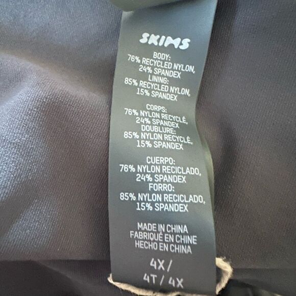 NWT SKIMS Recycled Swim Ruched Front Mini Micro Swim Bottom In Gunmetal Gray - Picture 8 of 8